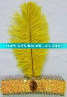 ostrich feather with sequin headbead PFU-9924