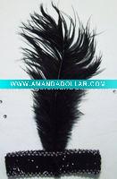 ostrich feather with sequin headbead PFU-9928