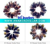 Decorative dyed Pheasant Feather flower