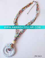 Wholesale colored shell necklace