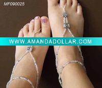 small Beads with alloy flower Anklet