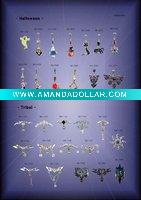 steel navel with dangle