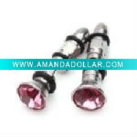 High-grade stainless steel stud, Czech diamond stud earrings