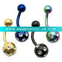 Wholesale (WS1212)Fashion 316L stainless steel navel body piercing jewelry