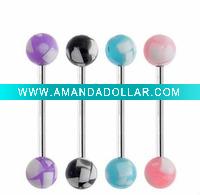 Wholesale Tongue Rings > UV Reactive Tongue Rings > Rock Candy Tongue Rings