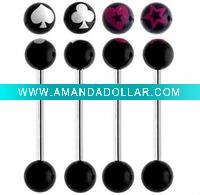 Wholesale Tongue Rings > UV Reactive Tongue Rings > Vegas Tongue Rings