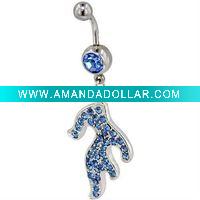 Wholesale Dangling Belly Button Ring, Body Jewelry Navel Ring