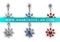 Wholesale Belly Ring Body Jewelry, Crystal Belly Ring, Dangling Navel Ring