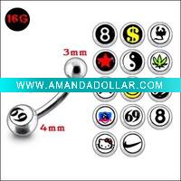 Stainless belly ring body jewelry