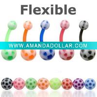 Wholesale Belly Button Rings > Flexible Bioplast Belly Button Rings>Body Jewelry