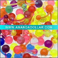 Wholesale Belly Button Rings > Flexible Bioplast Belly Button Rings>Body Jewelry