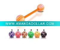 Wholesale Tongue Rings > Flexible PTFE, Bioplast and Bioflex Tongue Rings