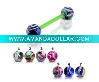 Wholesale Tongue Rings > Flexible PTFE, Bioplast and Bioflex Tongue Rings