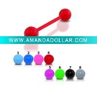 Wholesale Tongue Rings > Flexible PTFE, Bioplast and Bioflex Tongue Rings