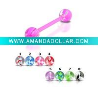 Wholesale Tongue Rings > Flexible PTFE, Bioplast and Bioflex Tongue Rings