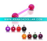 Wholesale Tongue Rings > Flexible PTFE, Bioplast and Bioflex Tongue Rings
