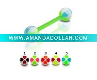 Wholesale Tongue Rings > Flexible PTFE, Bioplast and Bioflex Tongue Rings