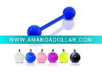 Wholesale Tongue Rings > Flexible PTFE, Bioplast and Bioflex Tongue Rings
