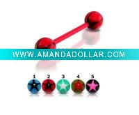 Wholesale Tongue Rings > Flexible PTFE, Bioplast and Bioflex Tongue Rings