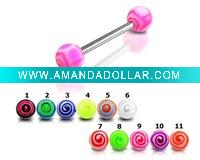 Wholesale BODY JEWELRY--High Quality Dental Acrylic Tongue Ring