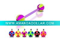 Wholesale Tongue Rings > Flexible PTFE, Bioplast and Bioflex Tongue Rings