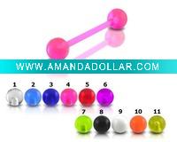 Wholesale Bioplast Flexible Clear Medical Tongue Ring