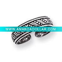 toe ring double heart