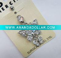 stainless steel body piercing, navel ring