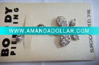 Wholesale stainless steel body piercing, navel ring