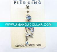 Wholesale stainless steel body piercing, navel ring