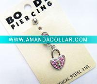 Wholesale stainless steel body piercing, navel earring