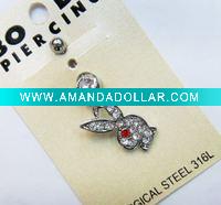 stainless steel body piercing, navel earring