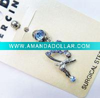 stainless steel body piercing, navel earring