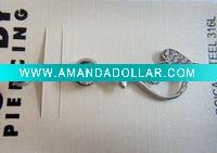 stainless steel body piercing, navel ring