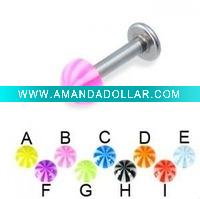 Wholesale Beach half ball labret ring body lip piercing jewelry
