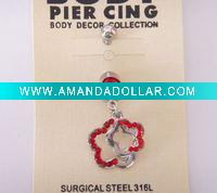 Wholesale stainless steel body piercing, navel ring