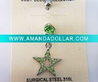 Wholesale stainless steel body piercing, navel earring