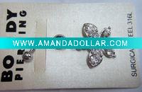 Wholesale stainless steel body piercing, navel ring