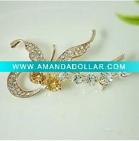 Wholesale New hot sale individual magnetic noble alloy crystal banch bud brooch