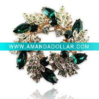 Wholesale New hot sale fashion magnetic noble alloy crystal flower brooch
