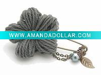 handmade wool corsage