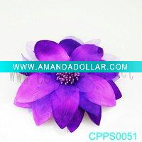 Purple flower clip pin CPPS0051