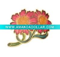 Flower Cloisonne Breastpin