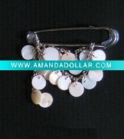 MOP shell pin brooch