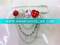 Wholesale fashion alloy charm rhinestone costume brooch