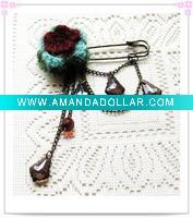 handmade wool corsage