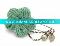 handmade wool corsage