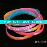 Wholesale Colorful printing silicone bracelet
