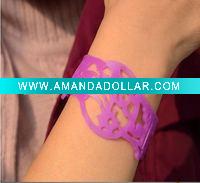 Wholesale kids promotion gift for silicone hollow bracelet