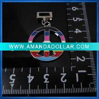 Wholesale DIY letters for bracelets,charm in the shape of Peace Sign